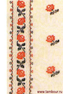 Образец вышивки крестом блузок  - www.tambour.ru