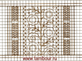 Схема узора диванной подушки - www.tambour.ru