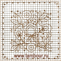 Схема узора диванной подушки - www.tambour.ru