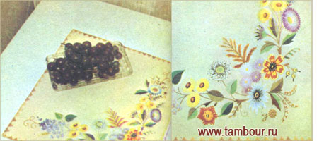 Салфетка «Полевые цветы» - www.tambour.ru