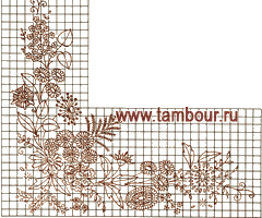 Схема узора «Полевые цветы» - www.tambour.ru