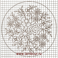 Схема узора для круглого панно - www.tambour.ru