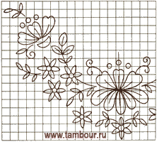 Схема узора для вышивки платья - www.tambour.ru