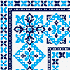 Схемы вышивки крестиком. Растительно-геометрический орнамент Лилии - www.tambour.ru