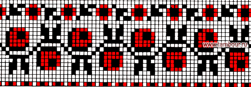 Схема орнамента боярышник - www.tambour.ru
