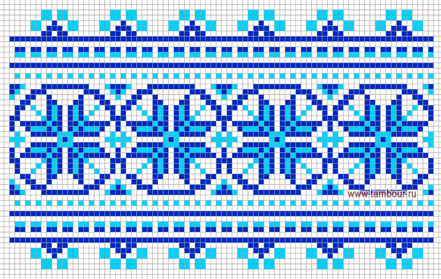 Схема растительно-геометрического орнамента - www.tambour.ru