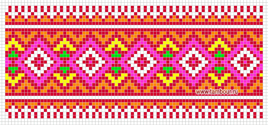 Схема геометрического орнамента - www.tambour.ru