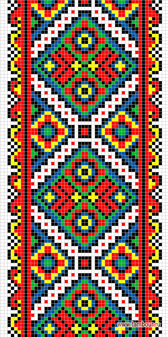 Схема орнамента для мужской вышиванки - www.tambour.ru