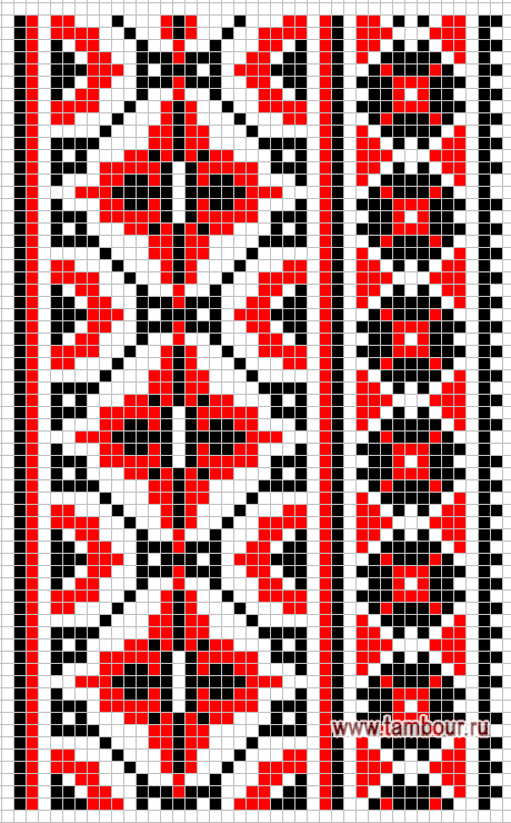 Схема орнамента для мужских вышиванок - www.tambour.ru