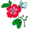 Цветок и бабочка - www.tambour.ru