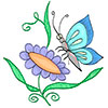 Бабочка и цветок - www.tambour.ru