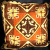 Квадратная подушка с геометрическим узором - www.tambour.ru
