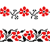Два узких цветочных орнамента - www.tambour.ru