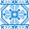 Узор для вышиванки сине-голубой - www.tambour.ru