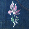 Образцы машинной вышивки. Вышивка на джинсовой ткани Ирис - www.tambour.ru