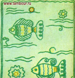 Панно «Изумрудные рыбки» - www.tambour.ru