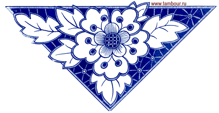 Схема узора ришелье Цветок - www.tambour.ru