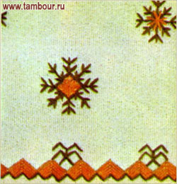узор звездочки для детского платья - www.tambour.ru