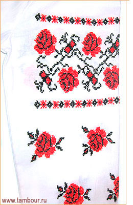 Вышиванка с орнаментом Розы. Рукав - www.tambour.ru